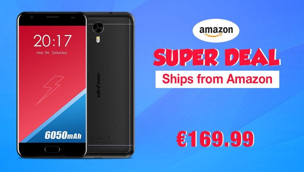 Ulefone Power 2 flash deal on Amazon for 169.99 euros