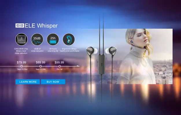 Presales of the ELE Whisper headphones are up