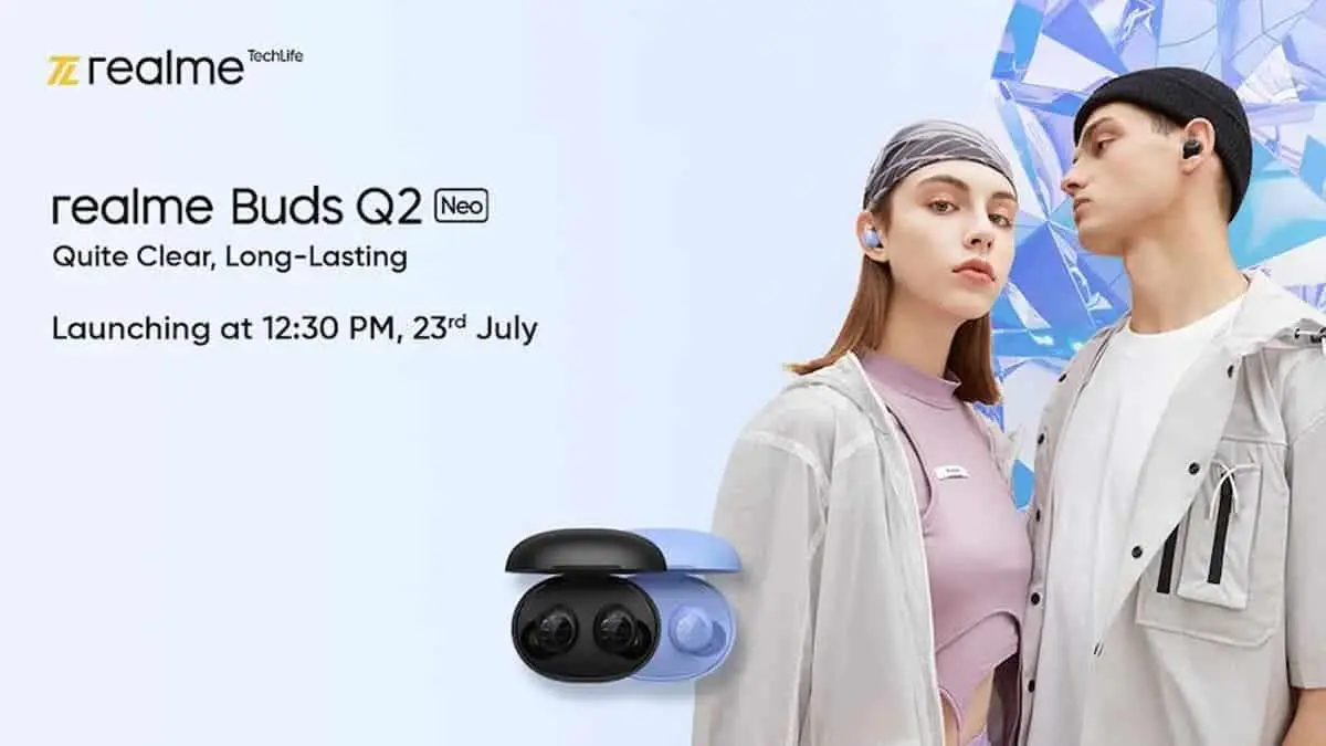 Realme Buds Q2 Neo TWS Earbuds Set To Launch In India On July 23