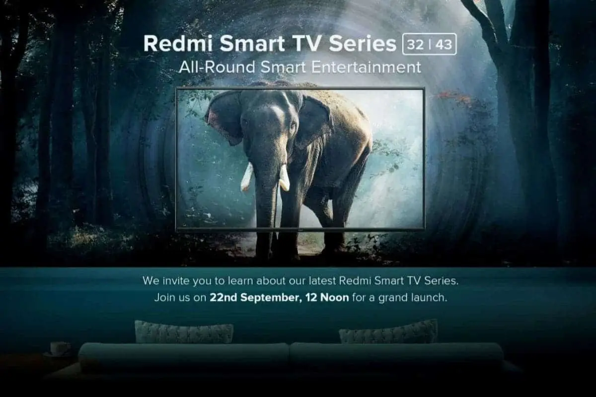 Redmi to Launch 32-Inch, 43-Inch Smart TV at September 22 Event