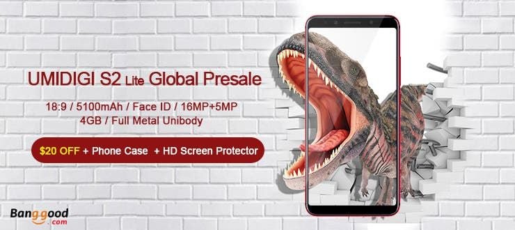 UMIDIGI S2 Lite Full Screen Phone Presales Kick Off on Banggood