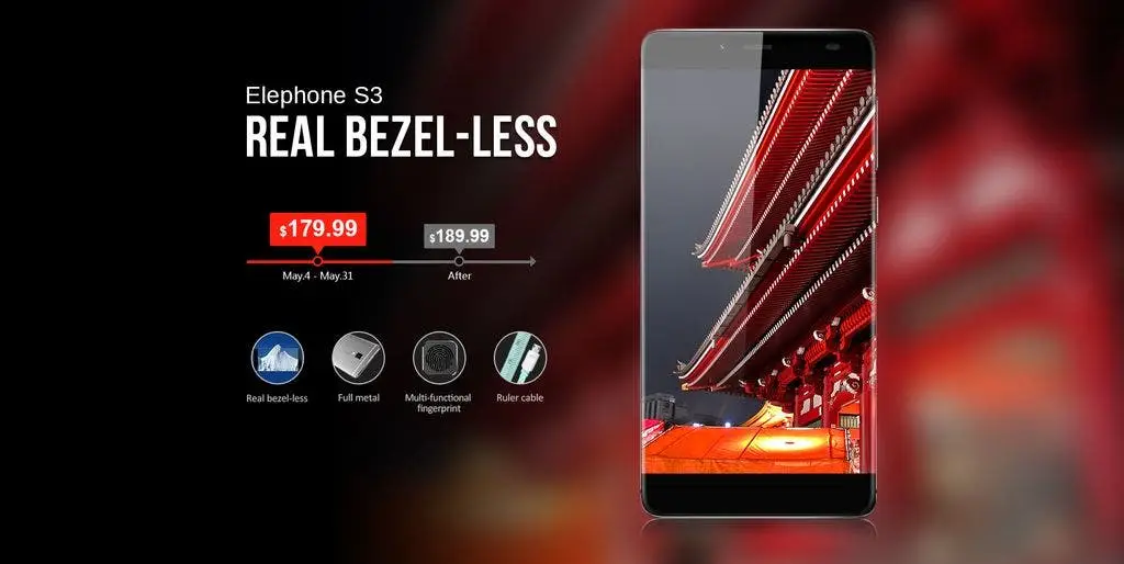Elephone S3 is now officialy up for grabs for 179.99$