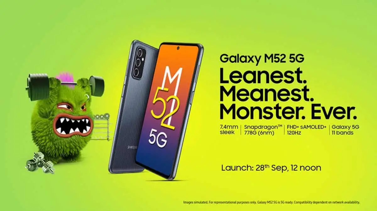 Samsung Galaxy M52 5G To Go Official In India Today, See Price & Specs