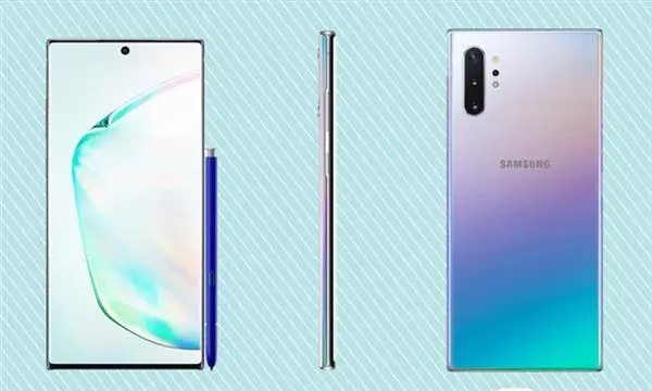 Samsung Galaxy Note 10 image show its dimensions