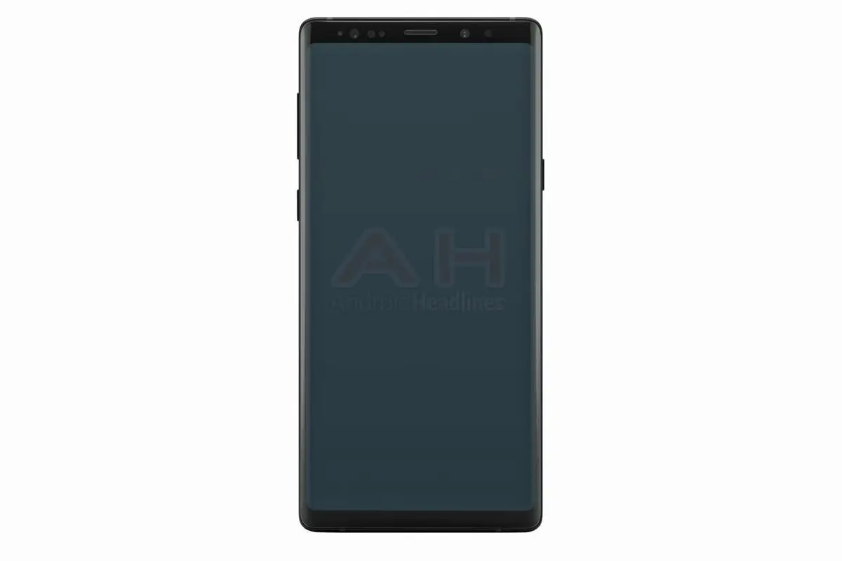 Galaxy Note 9 official render leaks, reveals front design of the phablet