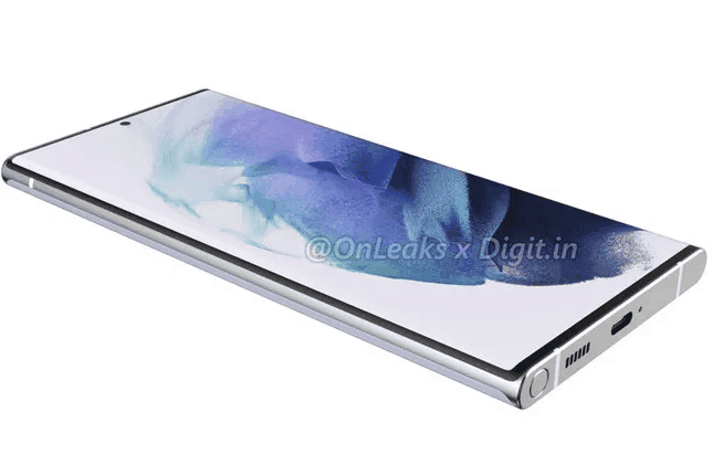 Samsung Galaxy S22 Ultra renders - uses a Note series design