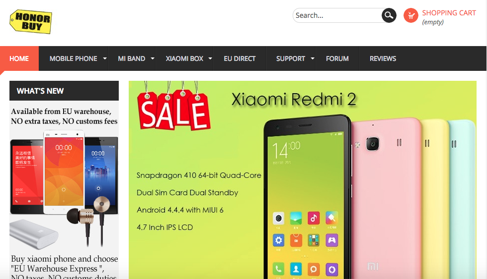 Xiaomishop.com forced to rename, now called Honorbuy.com