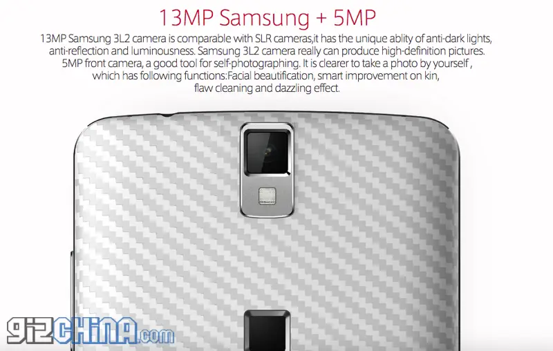 Elephone goes for a Samsung 3L2 sensor in the P8000