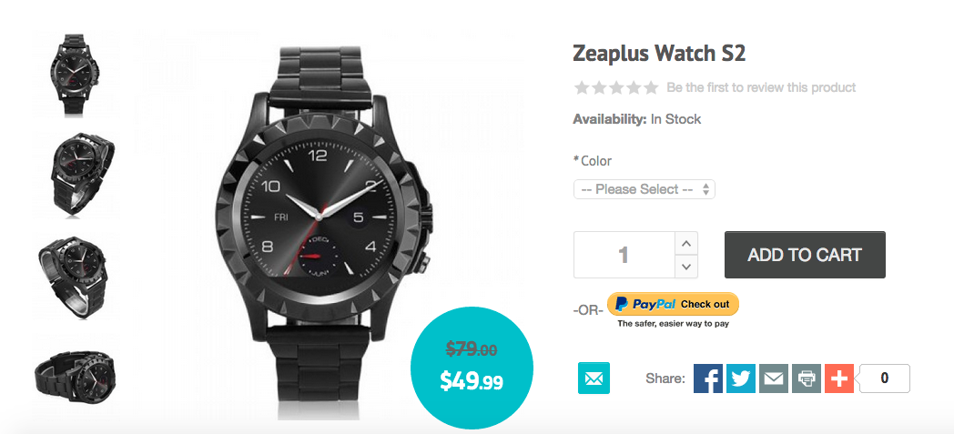 Zeaplus S2 wearable costs just $49