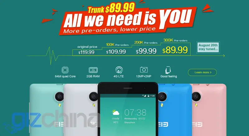 Elephone release Elephone Trunk and pre-sale promotion details