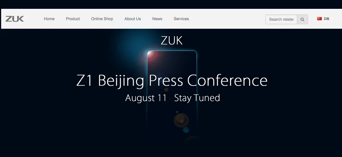ZUK open English website and store for international fans
