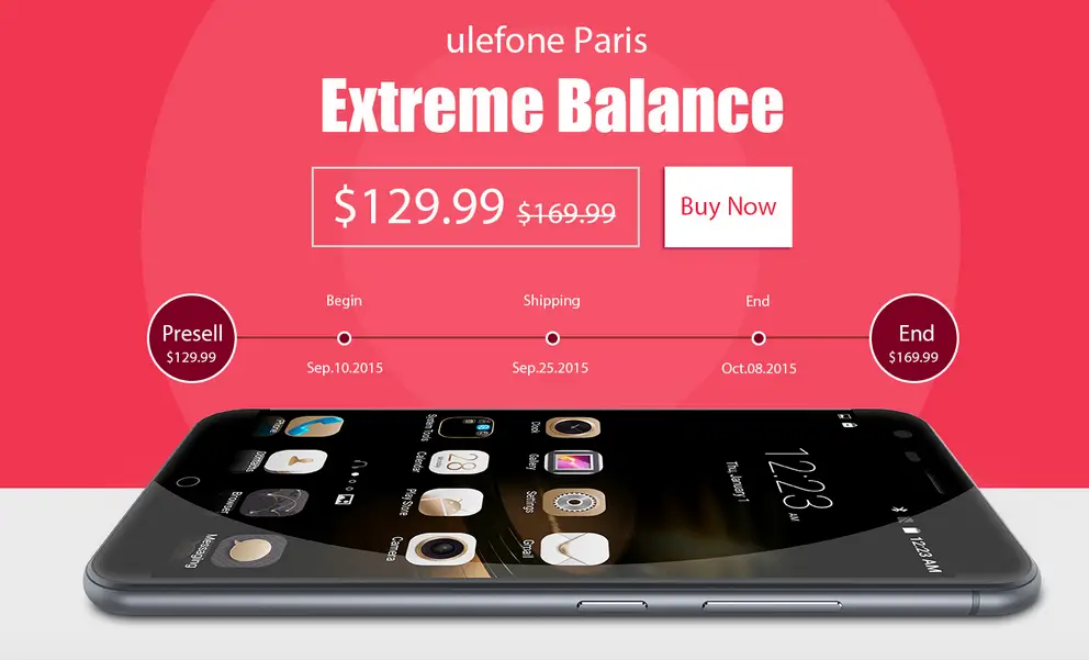Ulefone Paris pre-sales begin, priced at just $129.99
