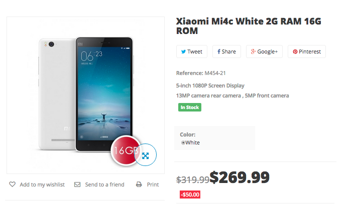 Update: Xiaomi Mi4c on pre-sale now just $249.99 comes with free Xiaomi Piston earphones!