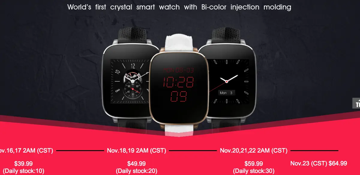 Zeblaze Crystal on offer until November 23rd