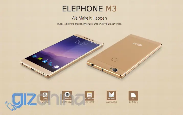 Elephone M3 listed with Helio P10,  IMX230 and Android 6