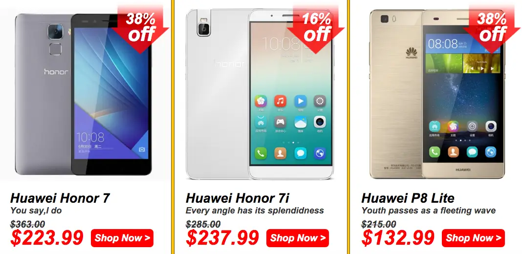 Jingdong Mall have some great prices on Huawei, Meizu and LeTV phones