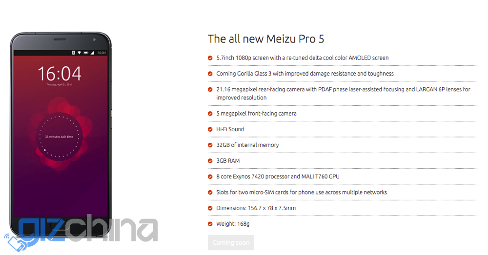 Meizu Pro 5 Ubuntu Edition is official