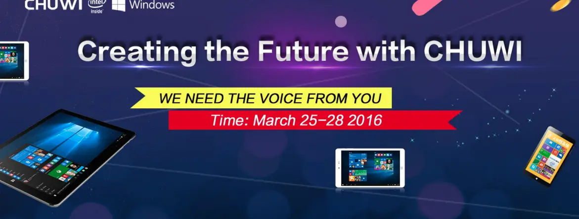 Give Chuwi your suggestions for their upcoming products to win a tablet