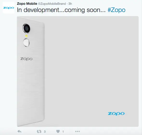 Zopo teases a new smartphone with fingerprint scanner