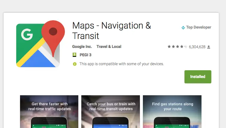Google Maps update allows WIFI mode and maps to be saved to SD