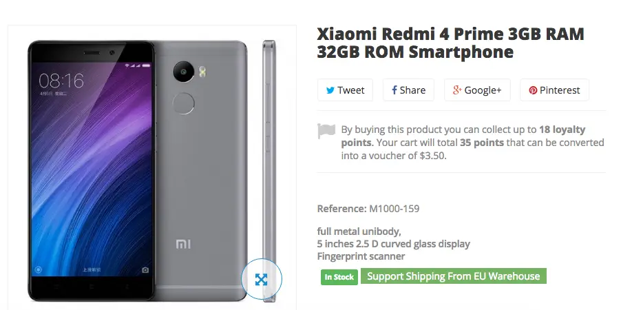 Xiaomi Redmi 4 Prime on sale now for $179.00