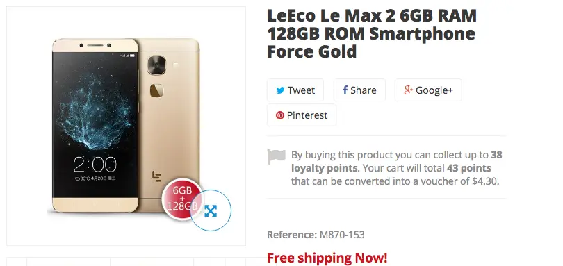 128GB LeEco Le Max 2 6GB RAM Discounted!