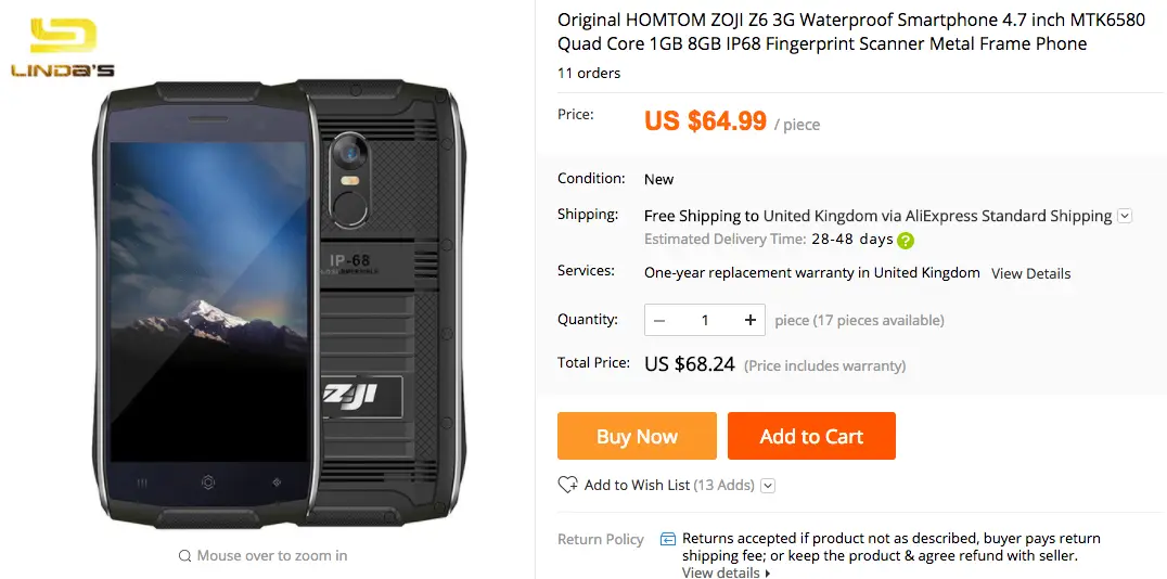 Video: Unboxing the ZOJI Z6 $65.00 IP68 Phone