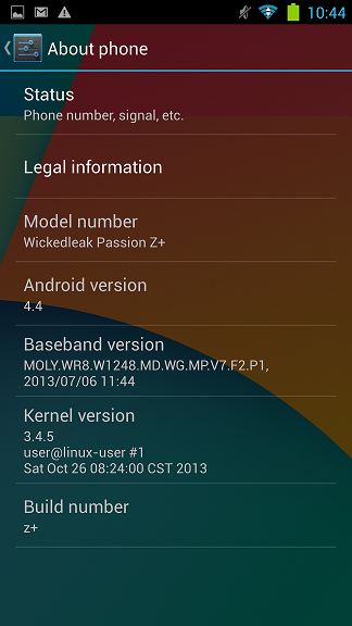 Android v4.4 update for Wickedleak Wammy Passion Z+ seeds 14th Jan onward