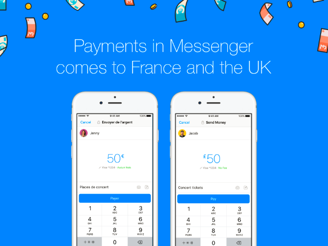 Facebook cancels Messenger Payments service in UK and France