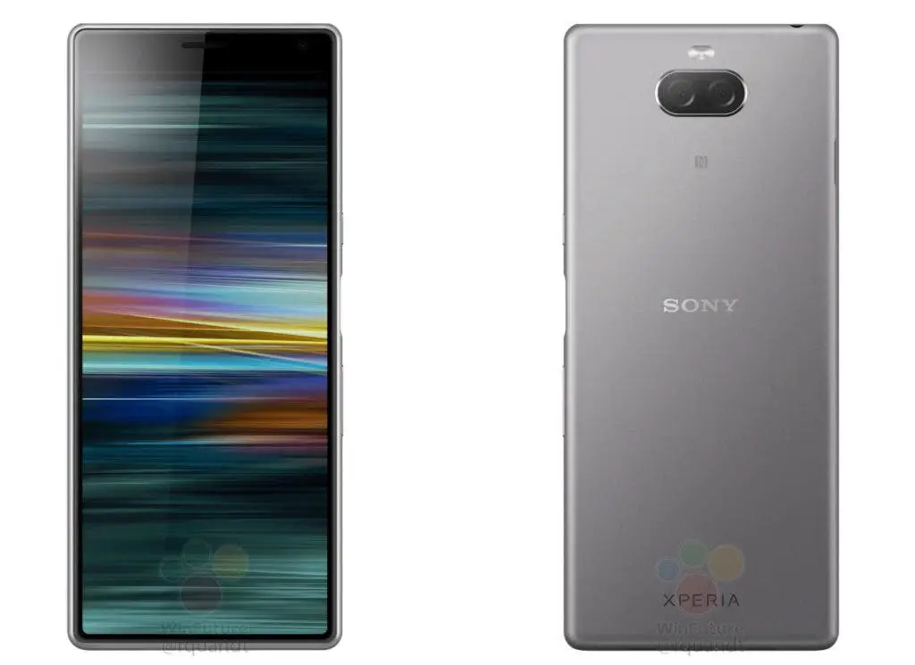 Press renders of the alleged Xperia XA3 show Sony's bezel-less display