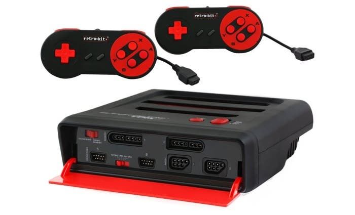 Play your old NES, SNES and Genesis cartridges on the Super Retro Trio Console