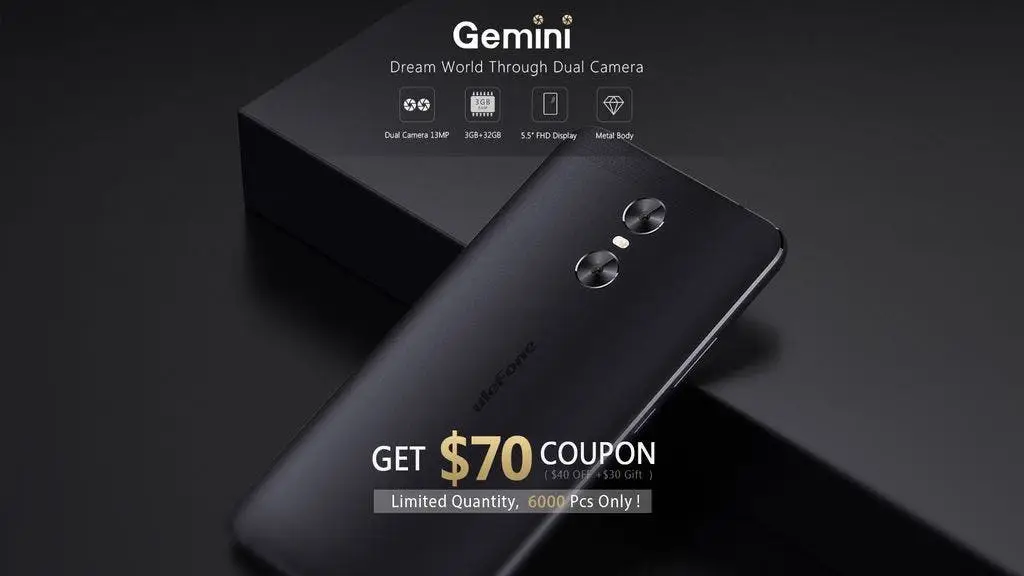 Dual camera Ulefone Gemini officially launched