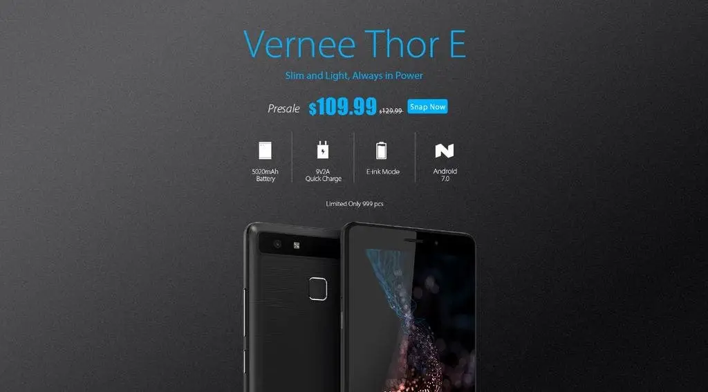 Vernee Thor E flash sale on Tomtop for just $109.99