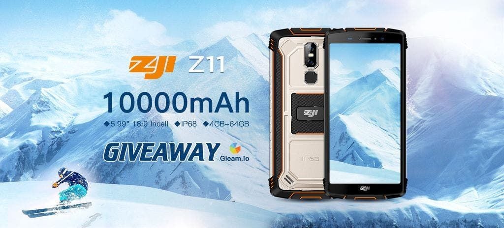 Giveaway event for the rugged ZOJI Z11 with 10.000 mAh battery