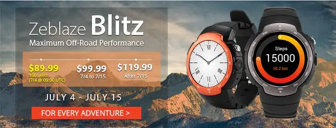 Zeblaze Blitz smartwatch available on Gearbest