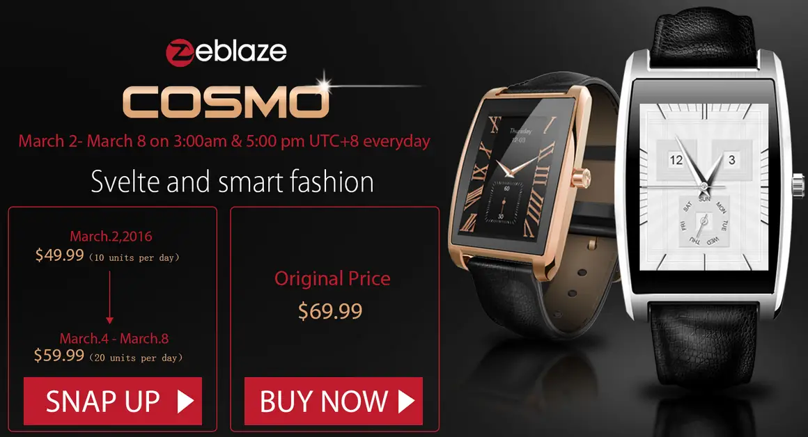 Zeblaze Cosmo from only $49.99 in special sale