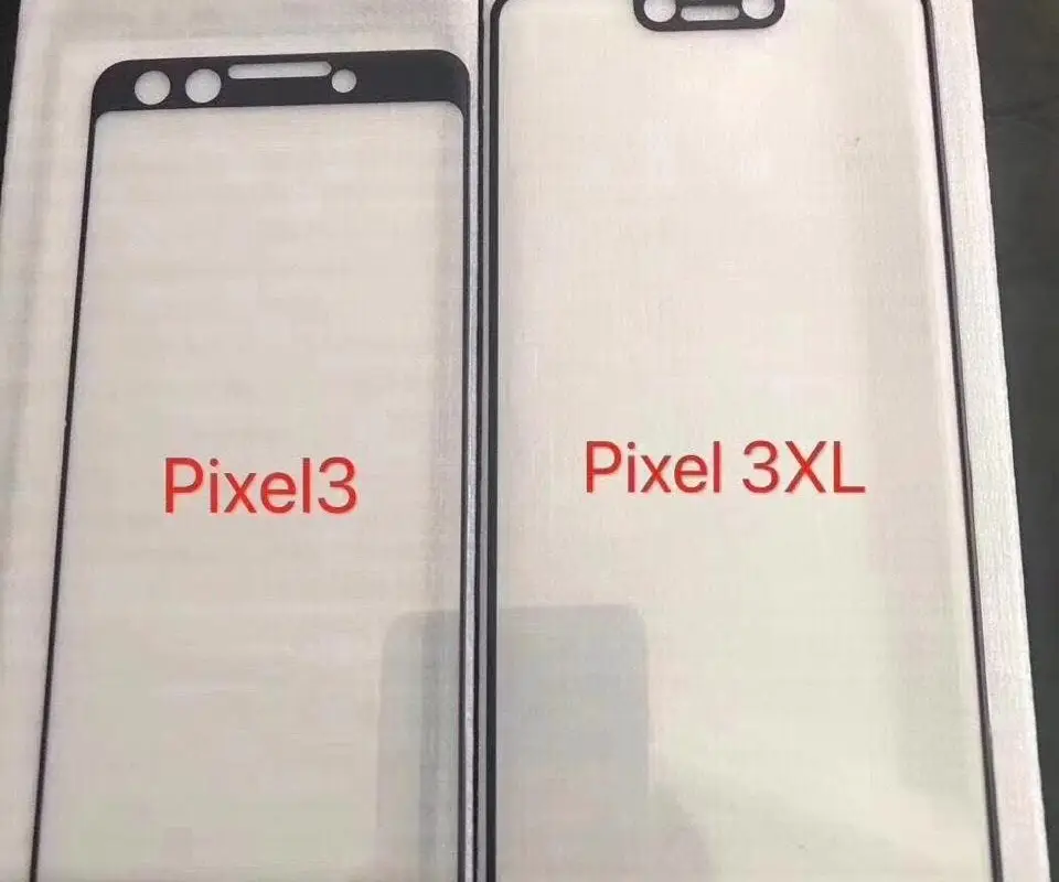 Alleged Google Pixel 3 and Pixel 3 XL Front Panel Leaked
