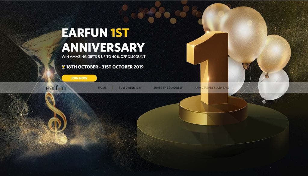 Earfun 1st anniversary celebration continues with new deals