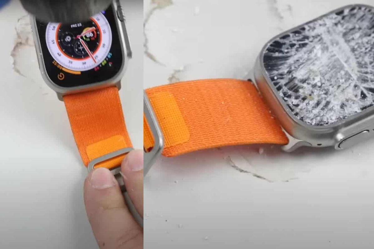 Apple Watch Ultra durability test: The table breaks before the watch