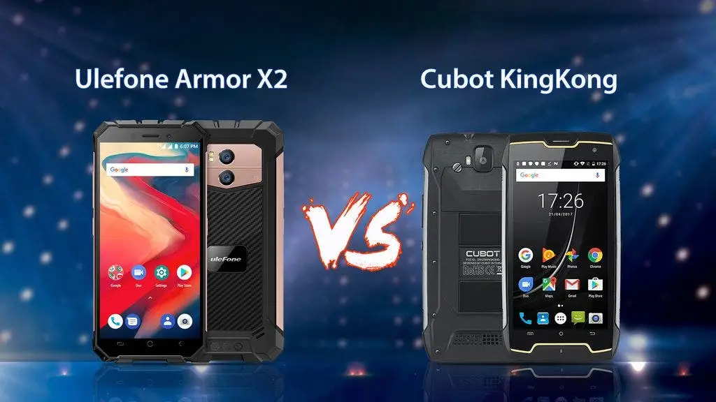 Ulefone Armor X2 vs. Cubot KingKong - battle of cheap rugged phones