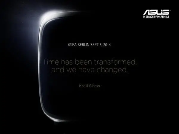 Asus Android Wear Teased for IFA launch