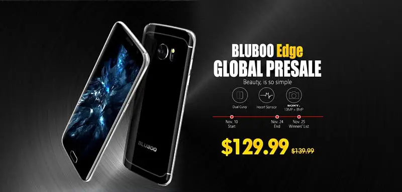 Bluboo Edge's curved display surviving the ball impact test