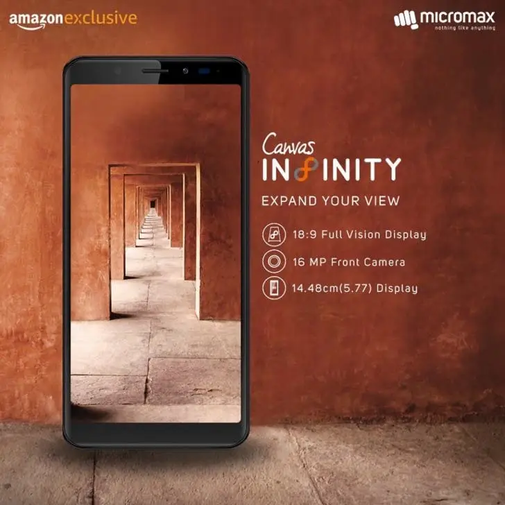 Micromax Canvas Infinity launched, features bezeless design
