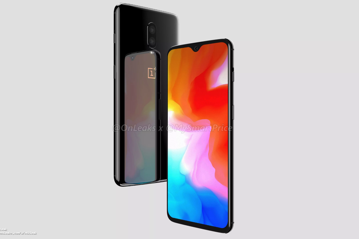 OnePlus 6T high-quality renders leak, waterdrop notch and bezel-less glory