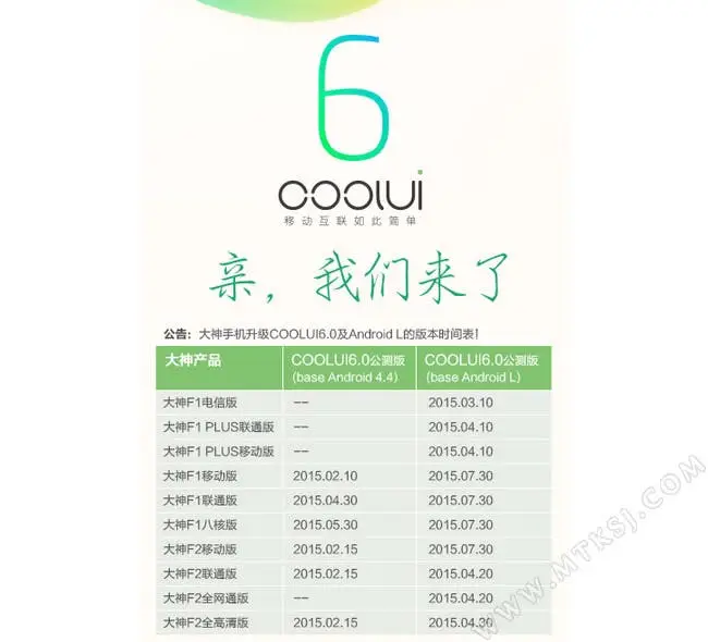 Coolpad releasing Coolui based on Android 5.0 for Coolpad F1 and F2