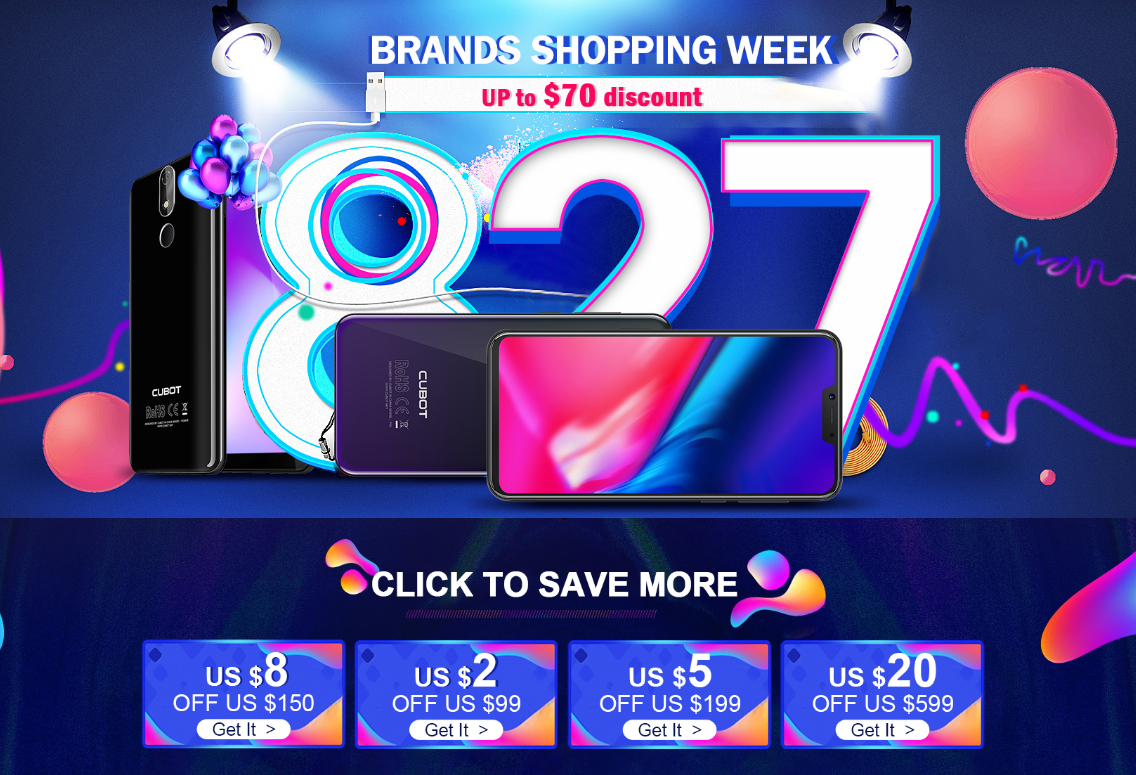 Cubot's Aliexpress Store Kicks Off Shopping Week with Up to $70 Discounts