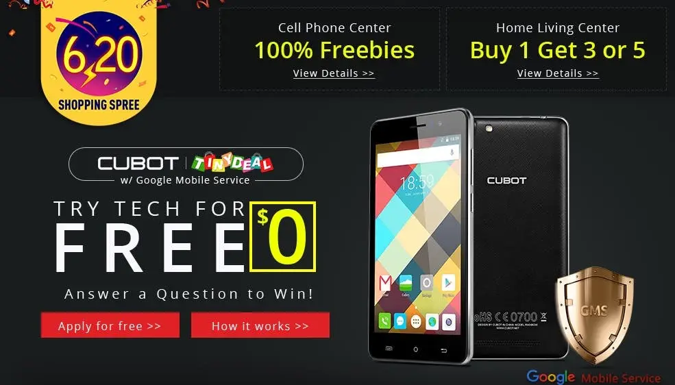 Cubot Rainbow debut on Tinydeal website comes with a chance to win one for free