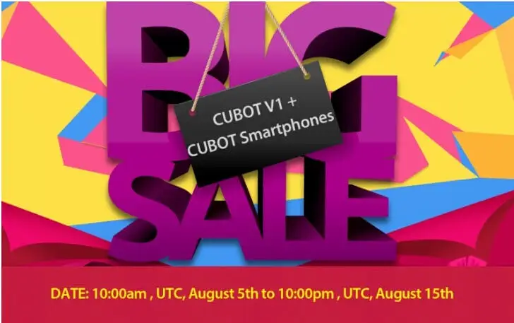 Cubot flash sales for Dinosaur, Rainbow and V1 are up