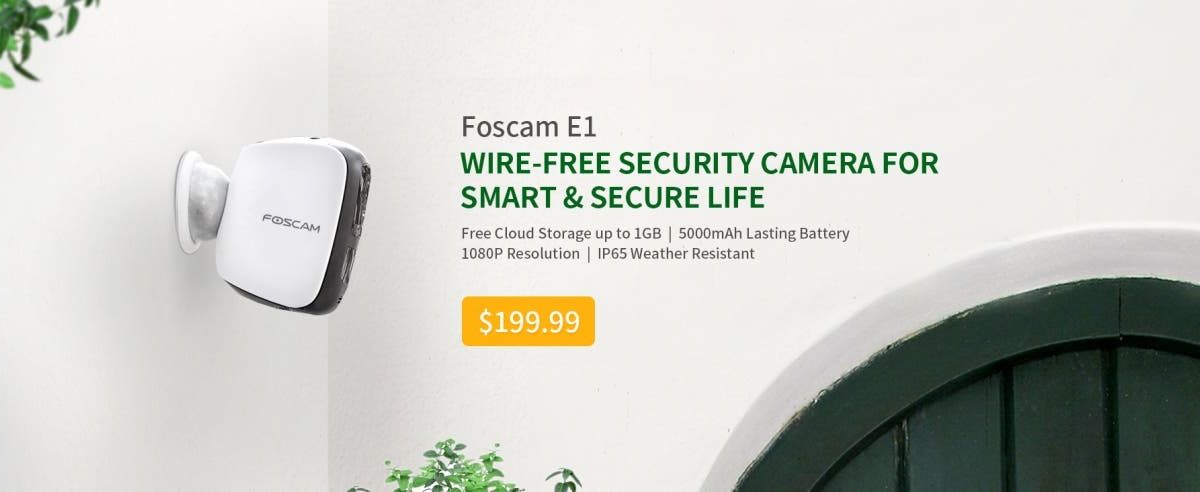 Foscam E1 Wire-free IP Security Camera for a Smart and Secure Life