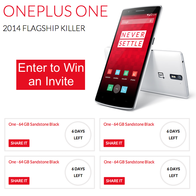 Giveaway: Win 1 of 7 OnePlus One Invites